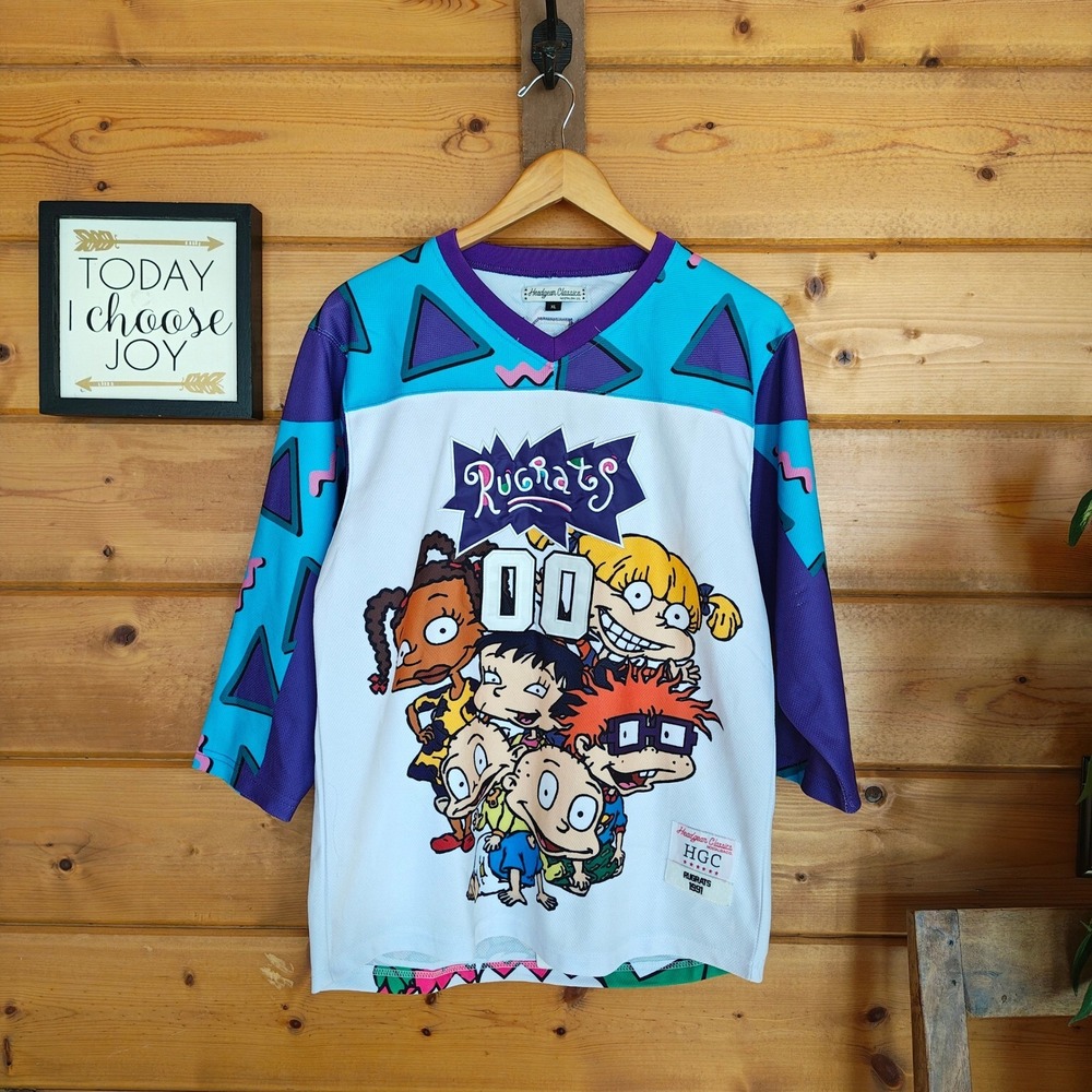 Headgear Classics Hockey Jersey Reptar Nickelodeon Rugrats Embroidered kids XL
